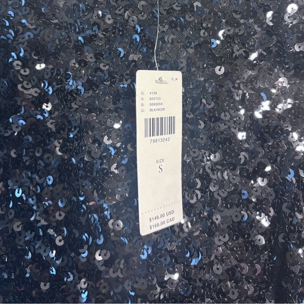 Sunday in Brooklyn Black Sequin Mini Dress NWT – Size S - Picture 4 of 8